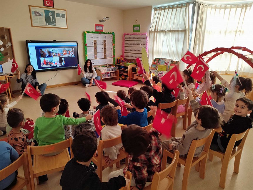Anaokulu Öğrencilerimiz Etwinning ‘‘The Dot’’ Projesi Kapsamında İtalya, Yunanistan, Romanya Ve Portekiz’deki Akranlarıyla Bir Araya Geldi
